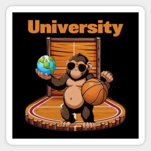 University Jungle Baller: World Play Basketball Graphic Magnet